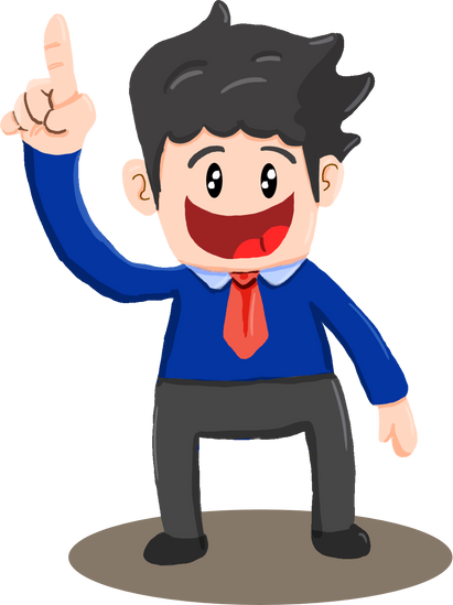 Cartoon Businessman Explaining